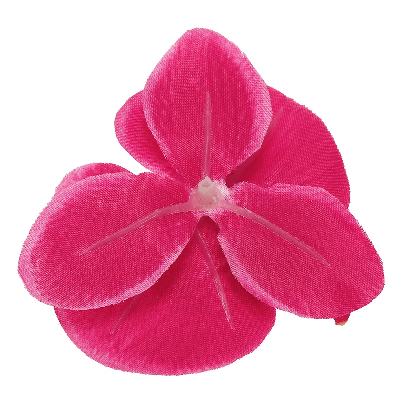 80Pcs 2.8" Artificial Silk Butterfly Orchid Flower Heads for DIY, Fuchsia