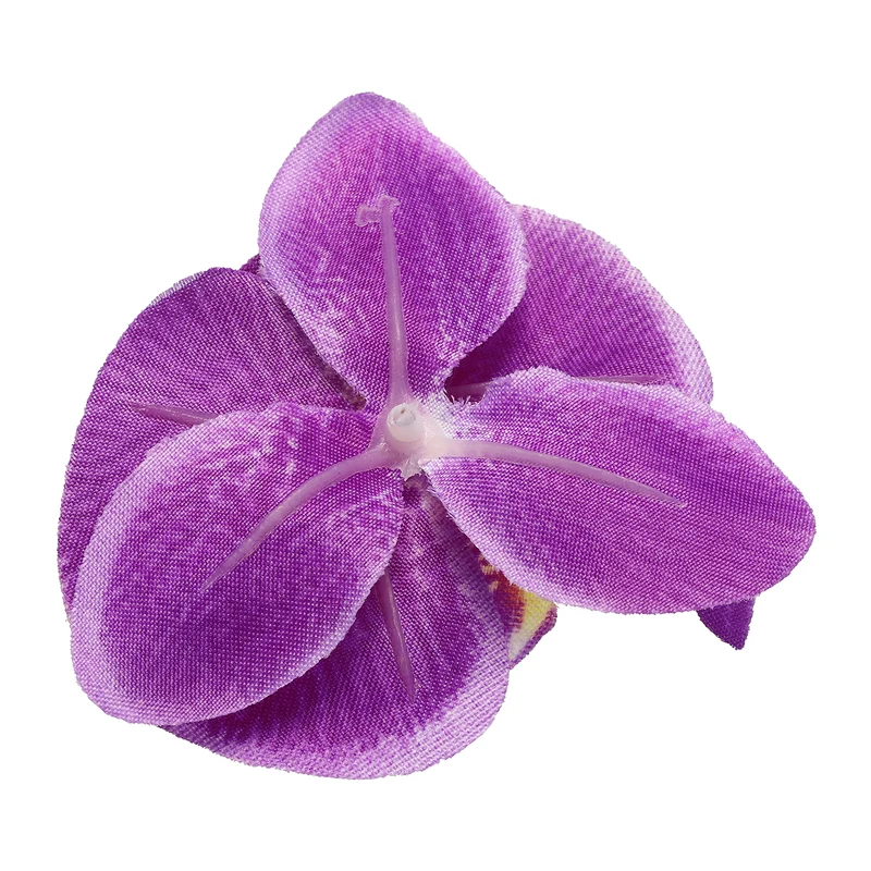 80Pcs 2.8" Artificial Silk Butterfly Orchid Flower Heads for DIY, Dark Purple