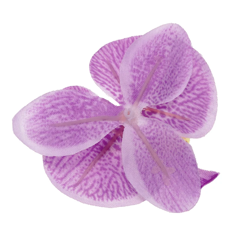 80Pcs 2.8" Artificial Silk Butterfly Orchid Flower Heads for DIY, Light Purple