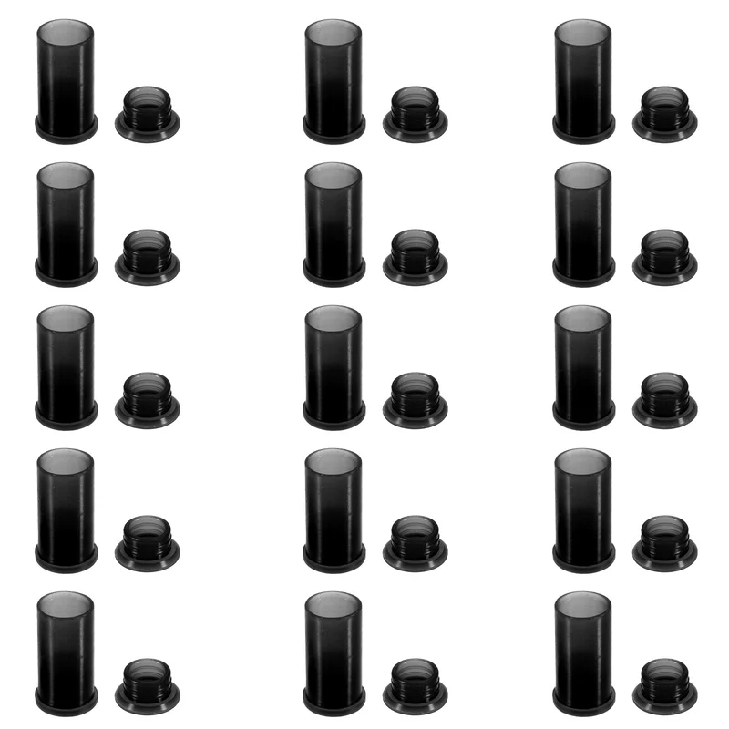 15Set Solar Connector Caps Weather Resistant IP67 26mm x 14mm, Blue, Black