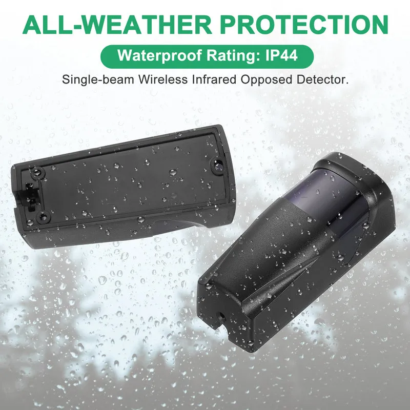 Garage Door Sensor, Lens Rotatable Infrared Gate Beam Photocell Sensor, 4 Set