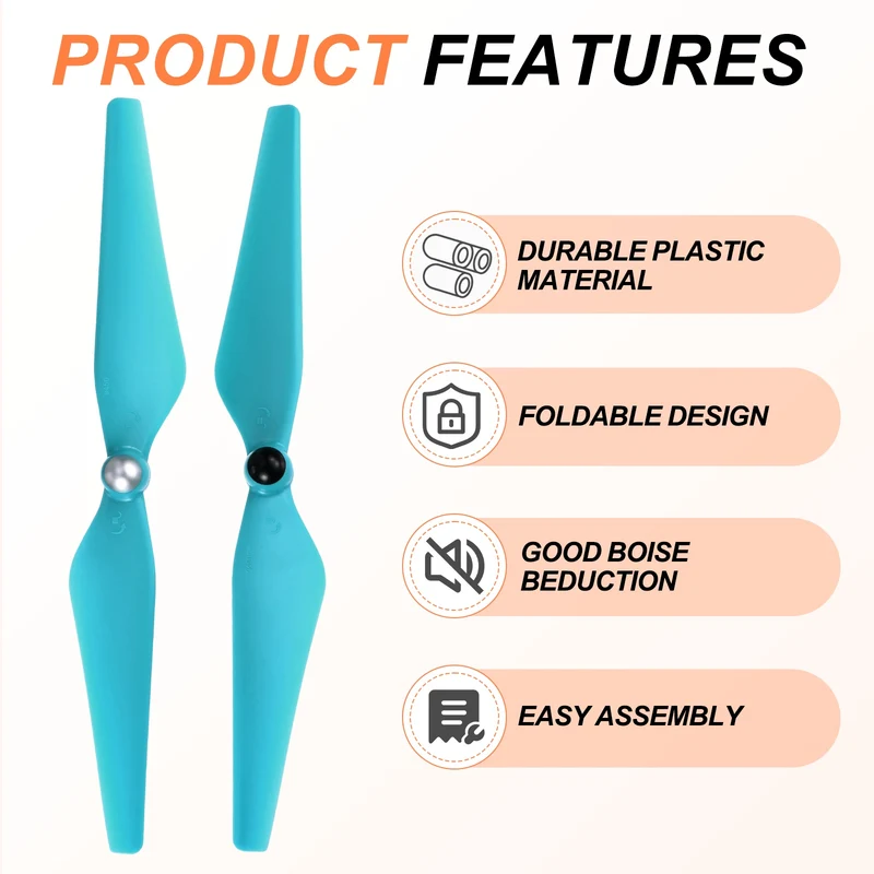 4Pcs 9Inch Plastic Propellers Self-Tightening for Phantom 3 Blue