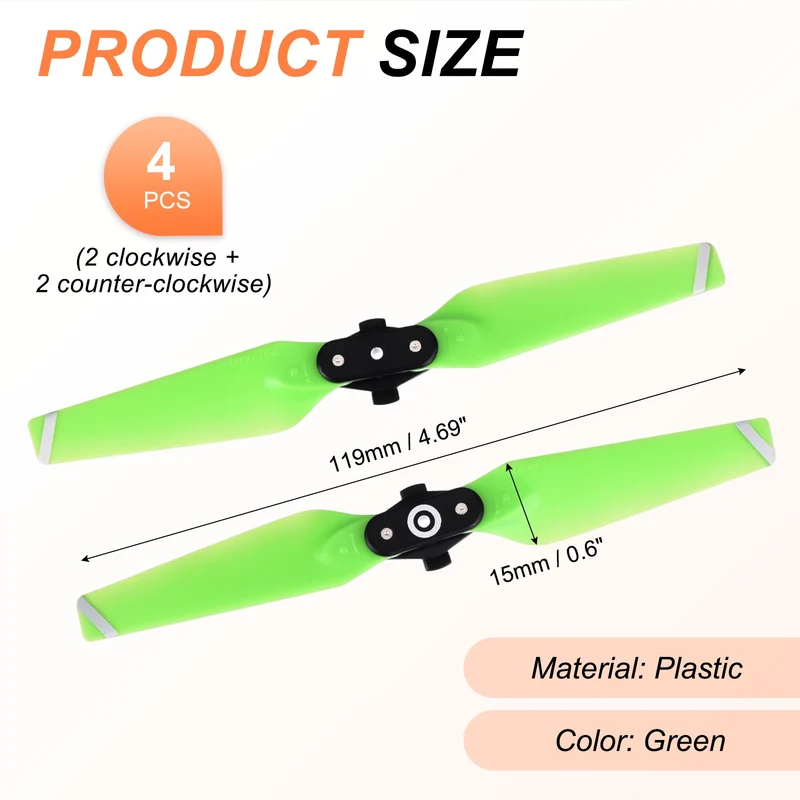 4Pcs 5 Inch Folding Propellers for Spark RC Quadcopter Green
