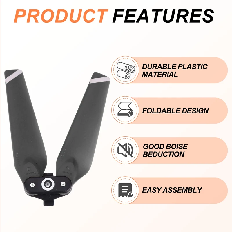 4Pcs 5 Inch Folding Propellers for Spark RC Quadcopter Gray