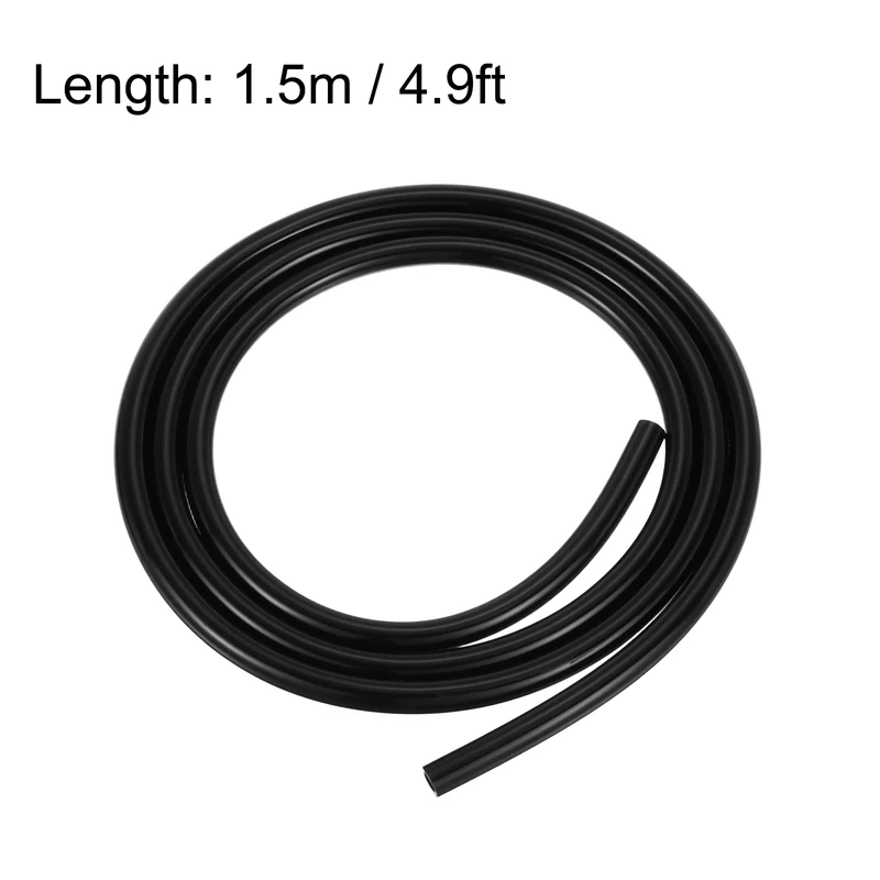 Silicone Tubing, 5mm ID x 8mm OD 4.9ft Silicone Rubber Tube Hose Pipe Black