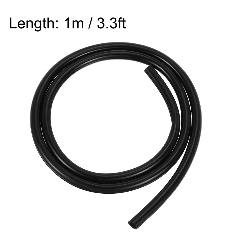 Silicone Tubing, 5mm ID x 8mm OD 3.3ft Silicone Rubber Tube Hose Pipe Black