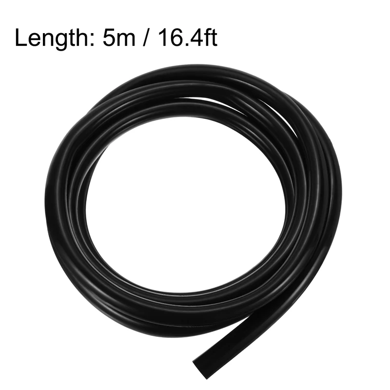 Silicone Tubing, 25mm ID x 100mm OD 16.4ft Silicone Rubber Tube Hose Pipe Black