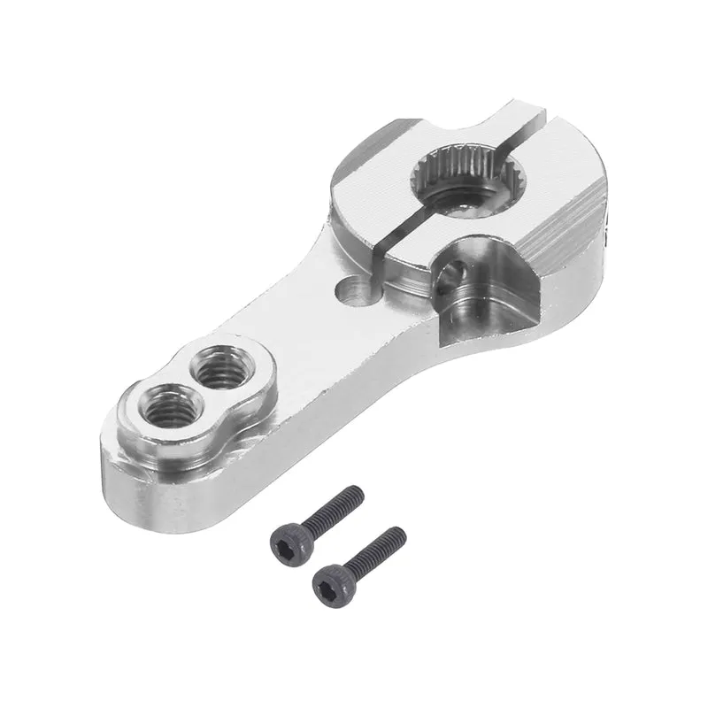 2 Pcs Metal Servo Horn 25T Steering Arm 35mm Length Silver