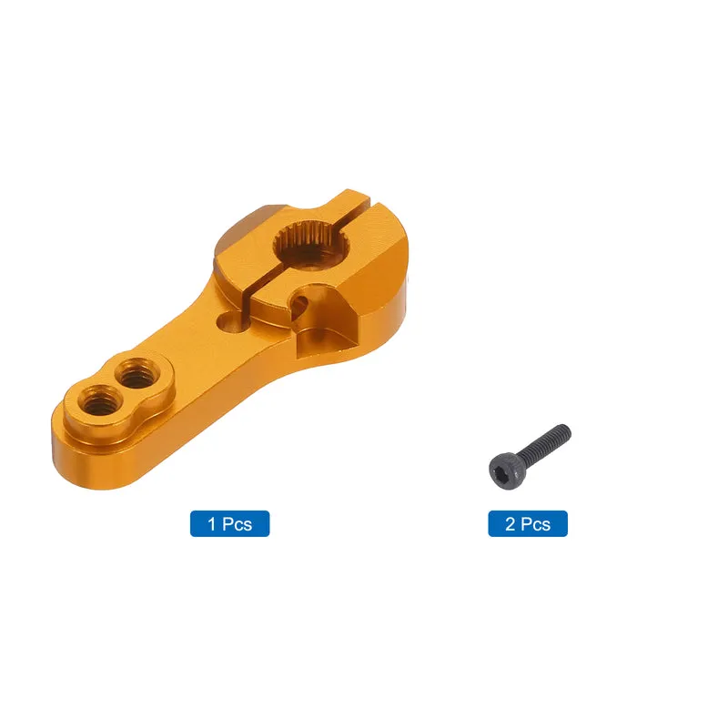 1 Pcs Metal Servo Horn 25T Steering Arm 35mm Length Gold