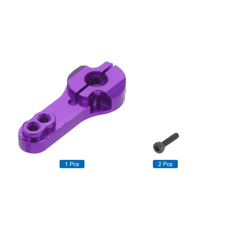 1 Pcs Metal Servo Horn 25T Steering Arm 35mm Length Purple