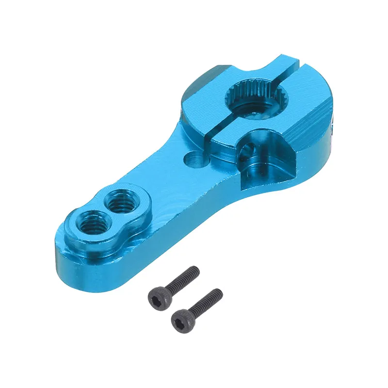 1 Pcs Metal Servo Horn 25T Steering Arm 35mm Length Blue