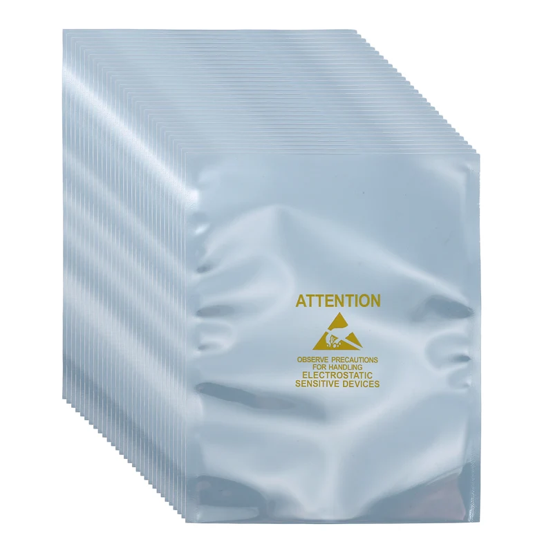 100 Pcs Anti Static Bags Shielding Bag 5.9" x 7.9" Open Top, Silver Gray