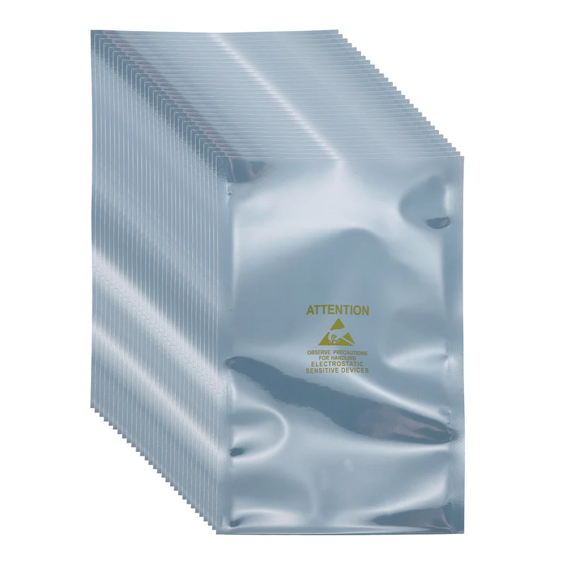 100 Pcs Anti Static Bags Shielding Bag 4.3" x 7.1" Open Top, Silver Gray