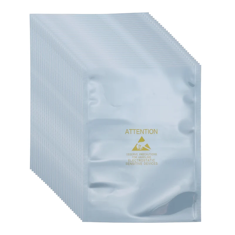 100 Pcs Anti Static Bags Shielding Bag 4.3" x 5.9" Open Top, Silver Gray