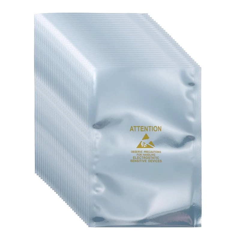 100 Pcs Anti Static Bags Shielding Bag 3.9" x 5.9" Open Top, Silver Gray