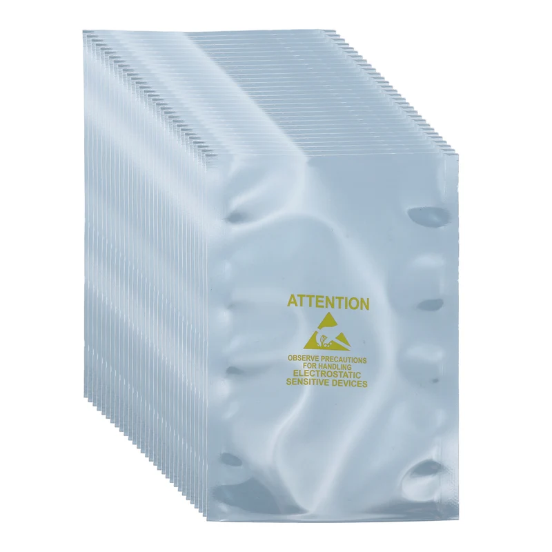100 Pcs Anti Static Bags Shielding Bag 3.1" x 4.7" Open Top, Silver Gray