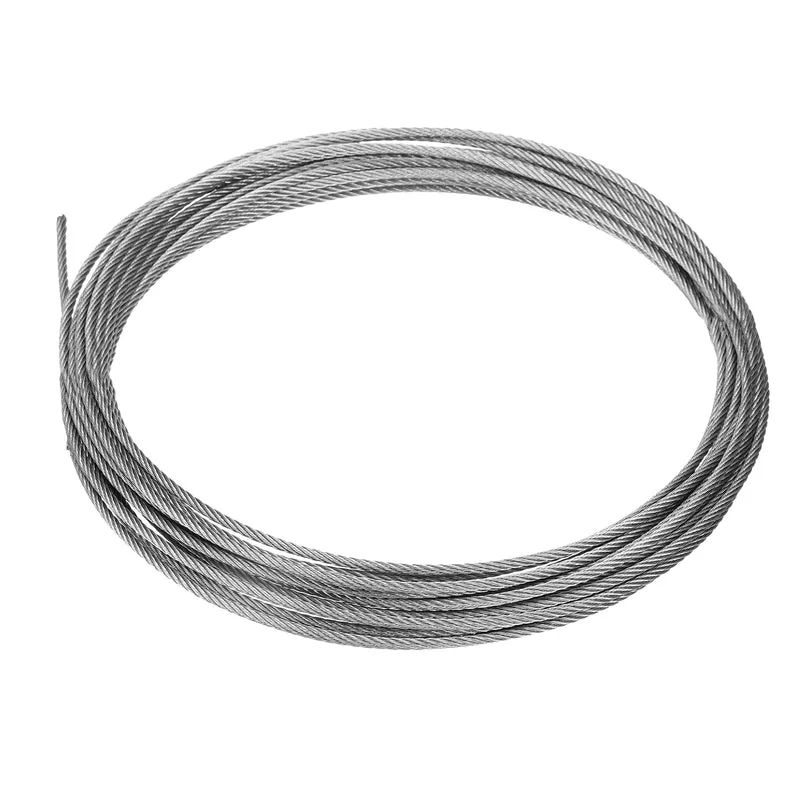 1/8" (3mm) 33ft (10m) 304 Stainless Steel Cable Wire Rope 7 x 7 Strands