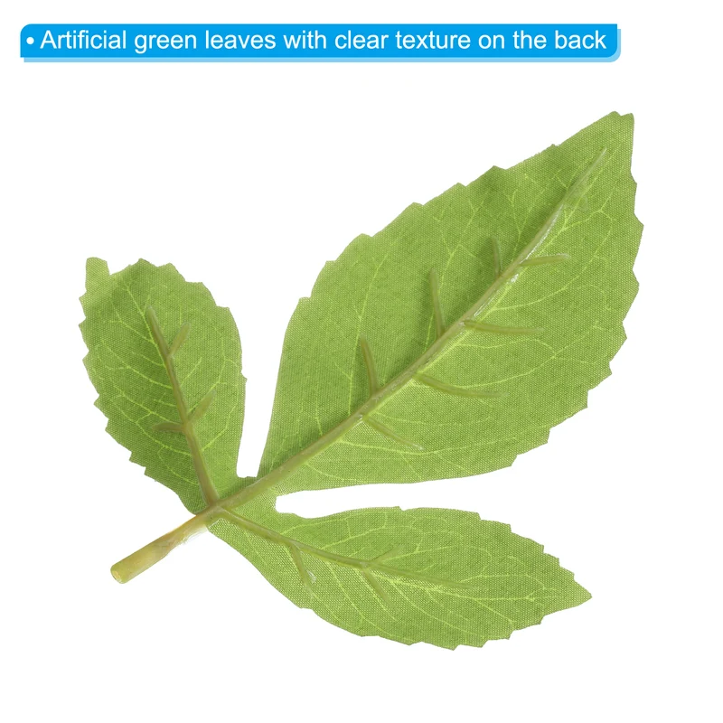 60Pcs 5.5x4.7" Artificial Green Leaves Bulk Greenery Fake Dahlia Leaves
