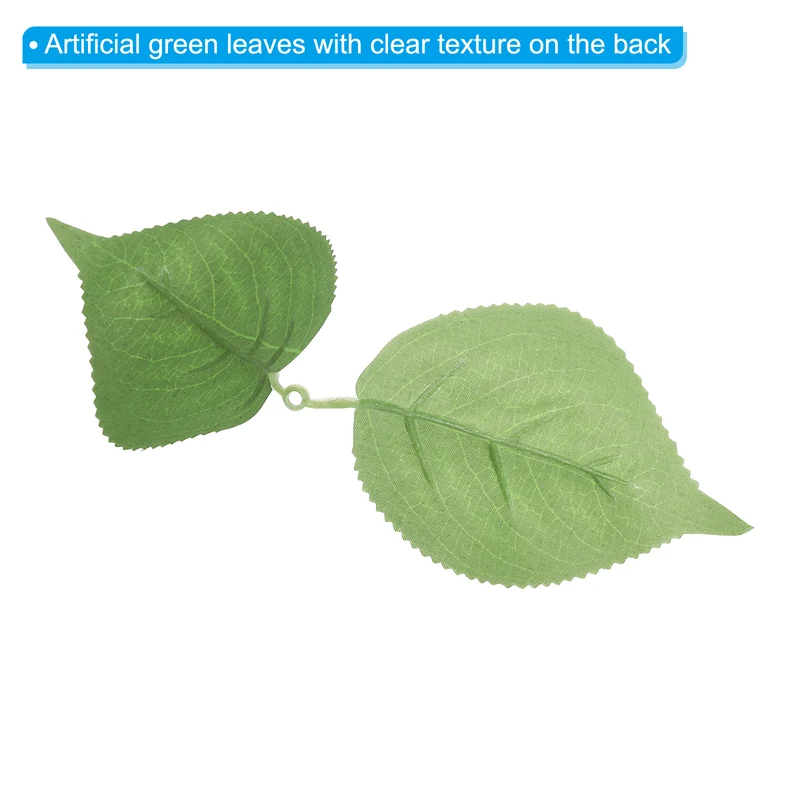 11x3.1" Artificial Green Leaves, 30 Pcs Bulk Greenery Leaves Fake Hydrangea Leaves Fake Leaves for Wedding Bouquets Wreaths Decor
