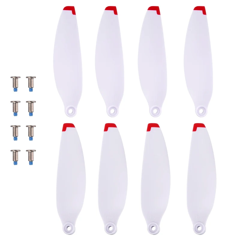 8Pcs 2.3" Plastic Propellers for Mini 3 Quadcopter White/Red