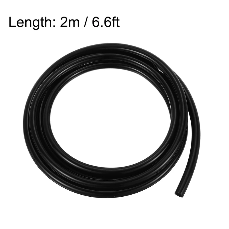 Silicone Tubing, 5mm ID x 8mm OD 6.6ft Silicone Rubber Tube Hose Pipe Black