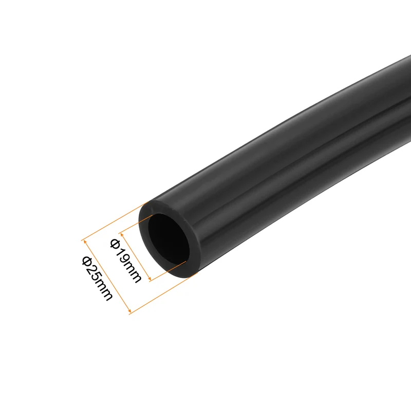 Silicone Tubing, 19mm ID x 25mm OD 6.6ft Silicone Rubber Tube Hose Pipe Black
