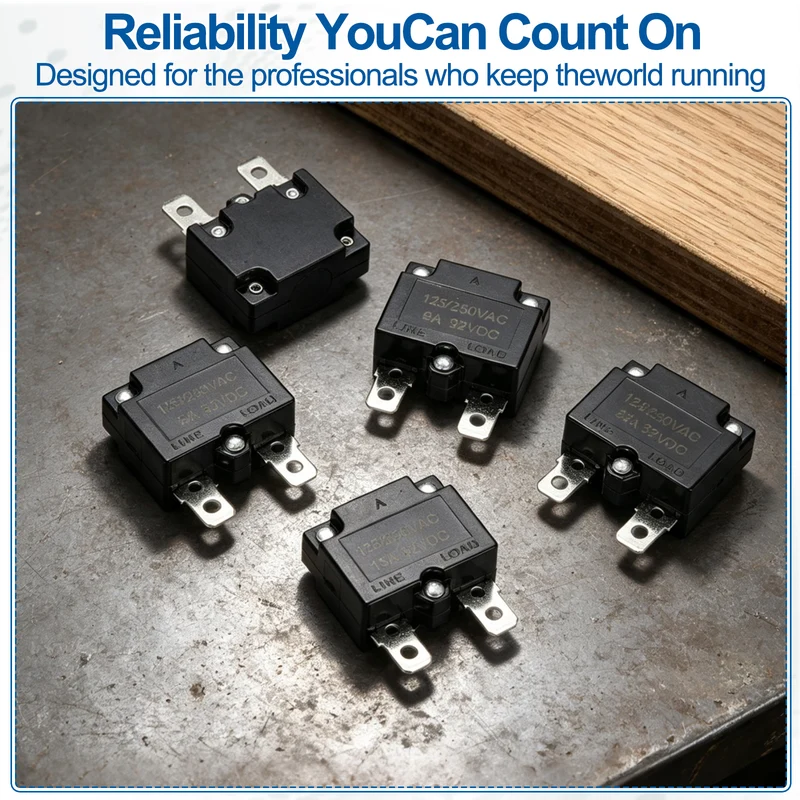 3pcs Thermal Circuit Breakers Automatic Reset 20A 125/250VAC 32VDC