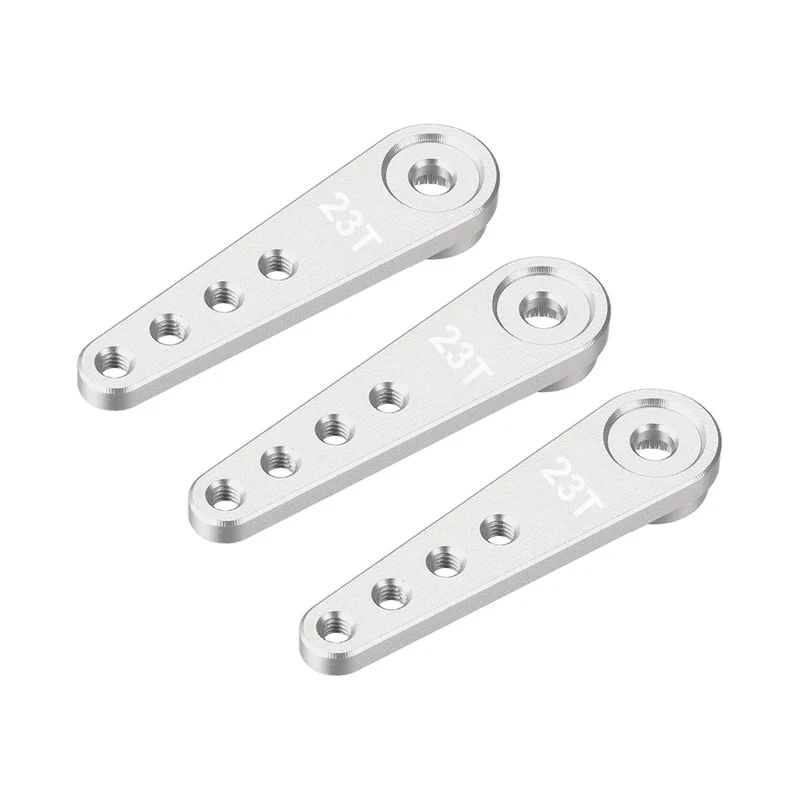3 Pcs Aluminum Servo Horn Long 23FT Steering Arm 37mm Length Silver