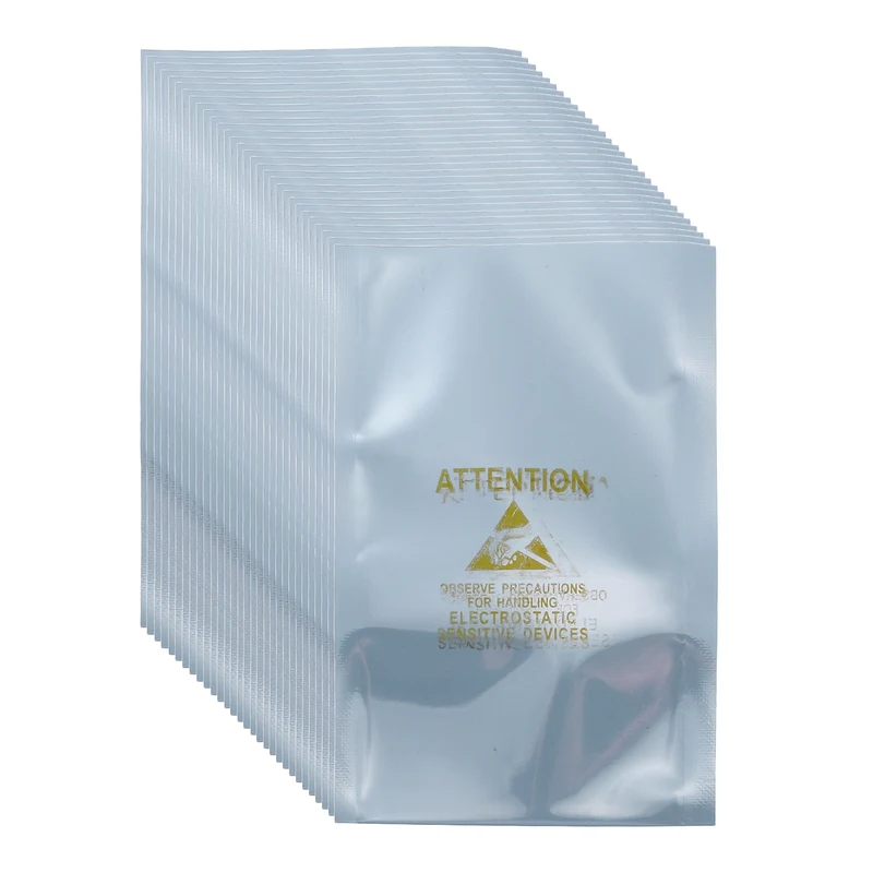 100 Pcs Anti Static Bags Shielding Bag 2.8" x 4.3" Open Top, Silver Gray