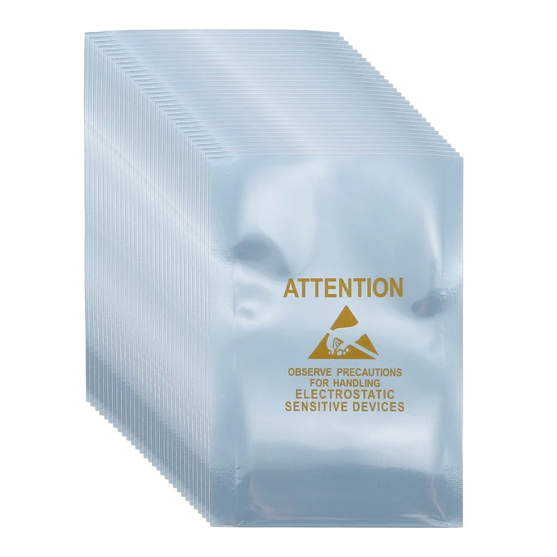 100 Pcs Anti Static Bags Shielding Bag 2.4" x 3.5" Open Top, Silver Gray