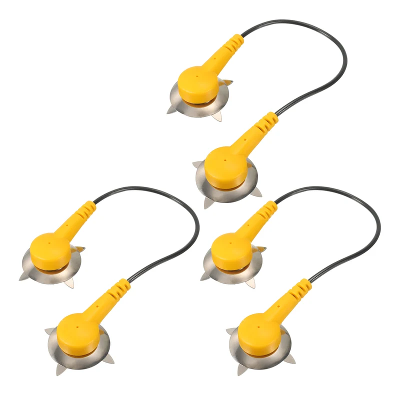 ESD Grounding Cable Cord Clip 15cm/5.91" Yellow,Black,3 Pcs