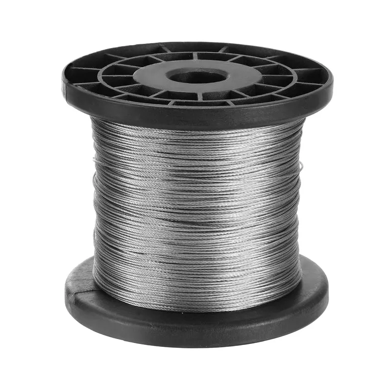 1/32" 800ft 304 Stainless Steel Cable Wire Rope with Reel 7 x 7 Strands