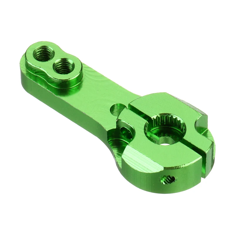 5 Pcs Aluminum Servo Horn 25T Steering Arm 35mm Length Green