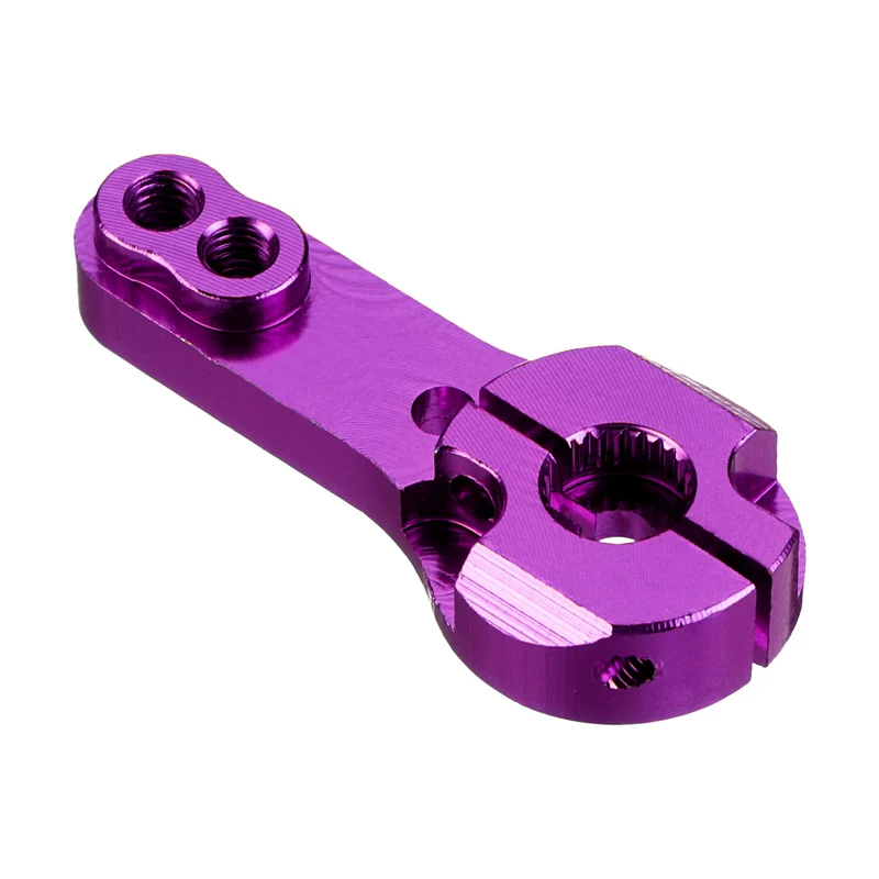 5 Pcs Aluminum Servo Horn 25T Steering Arm 35mm Length Purple