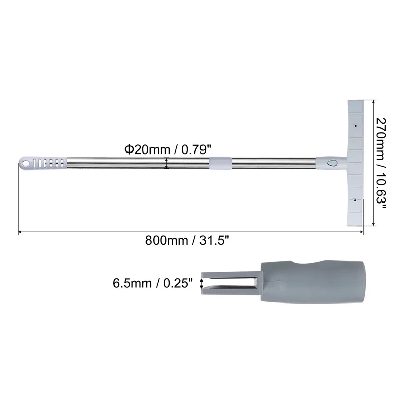 31.5"x10.6" Sign Stand Poster Holder Telescopic Pole Stainless Steel Square
