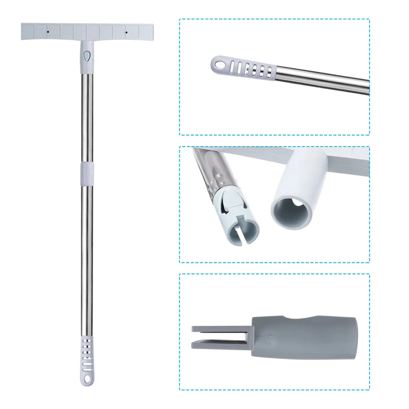 31.5"x10.6" Sign Stand Poster Holder Telescopic Pole Stainless Steel Square