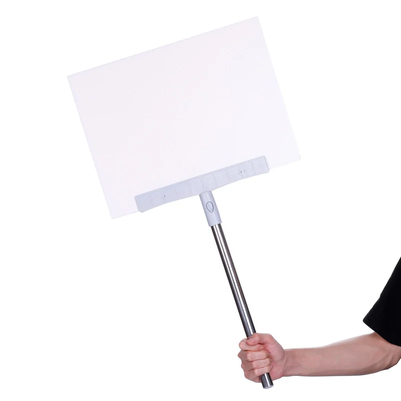 31.5"x10.6" Sign Stand Poster Holder Telescopic Pole Stainless Steel Square