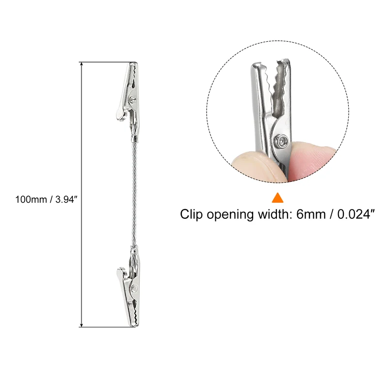 Place Card Holder with 2 Alligator Clip Table Number Holder Silver Tone 10 Pack