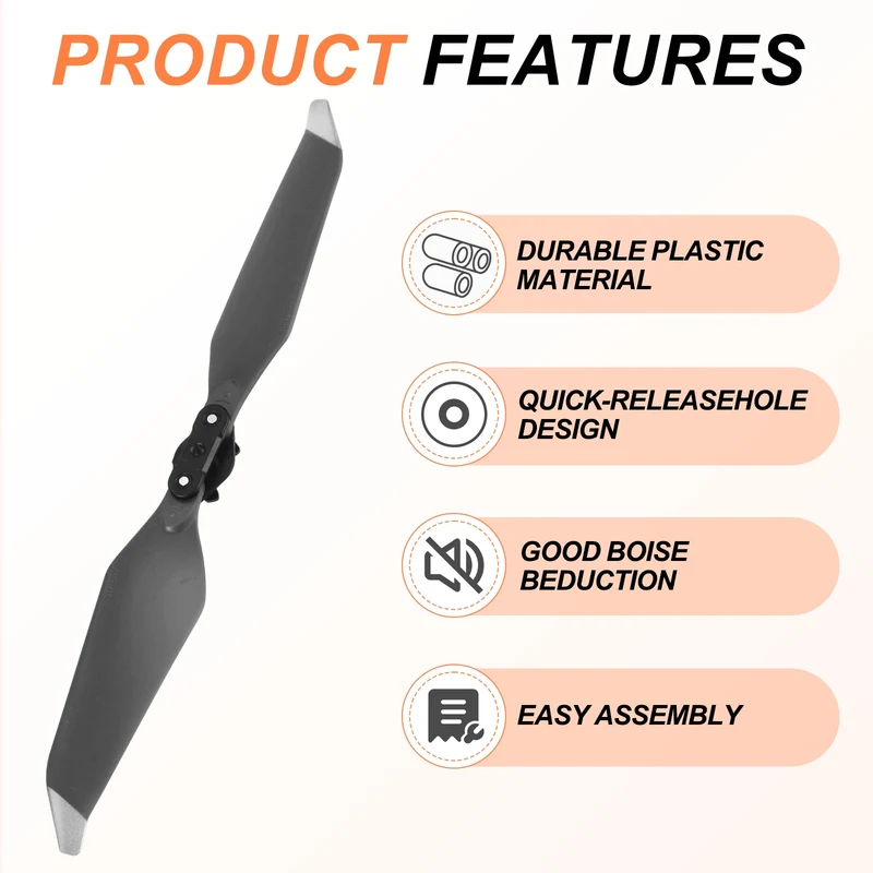 2Pcs 8.5" Low Noise Propellers for Mavic Air 2 Quadcopter Gray
