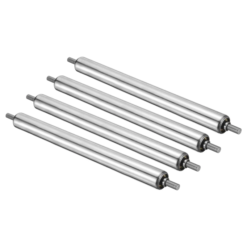 Stainless Steel Conveyor Roller 1" x 24" (25 x 600mm) Gravity Rollers 4 Pcs