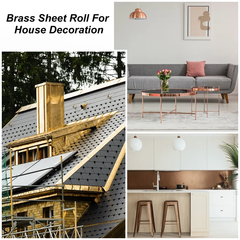 Brass Sheet Roll, 0.13 x 150 x 2500mm Metal Flashing Brass Foil Roll, Gold
