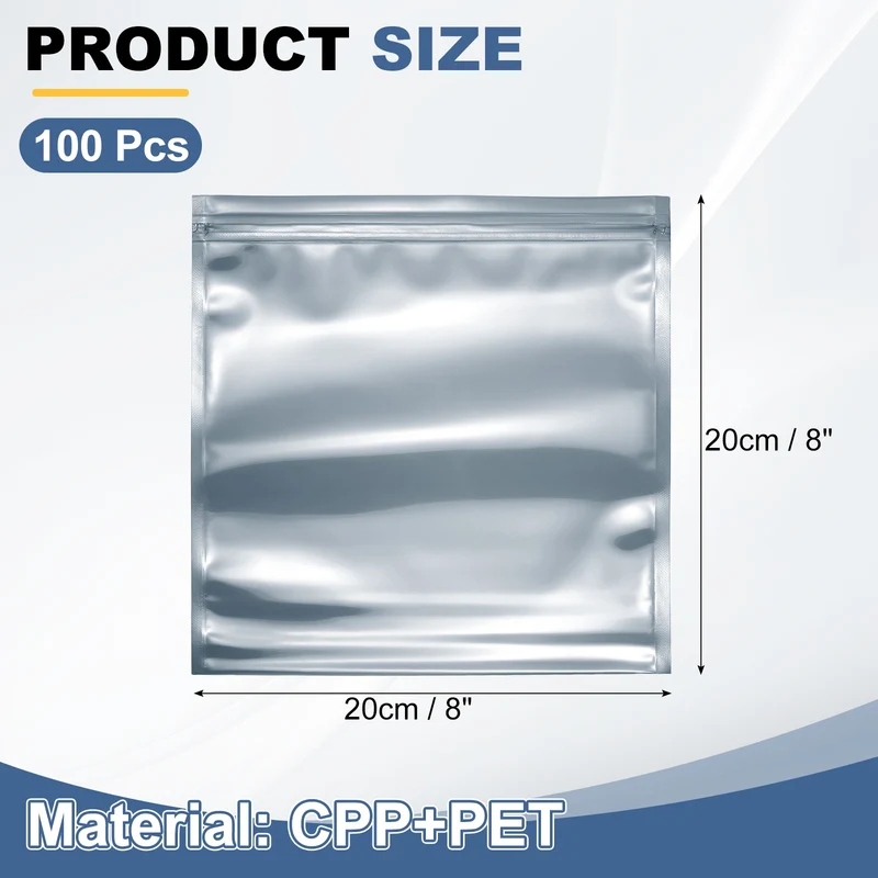 100Pcs Anti Static Bags 8 x 8 Inch Resealable ESD Shielding Bag