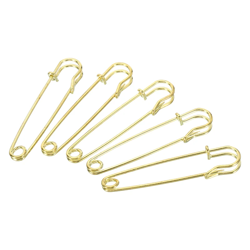 Safety Pins 2.95 Inch Large Metal Sewing Pins Gold Tone 20Pcs