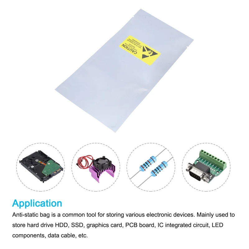 Anti Static Bags Shielding Bag 50pcs 4x8inch(10x20cm) Open Top with Labels