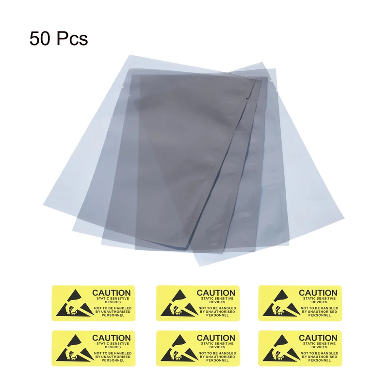 Anti Static Bags Shielding Bag 50pcs 4x6inch(10x15cm) Open Top with Labels