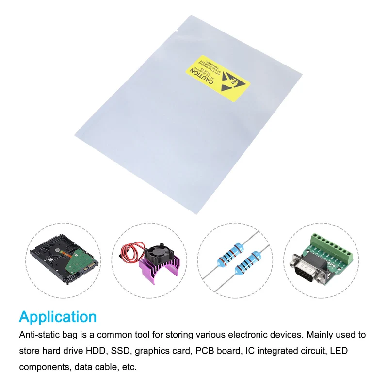 Anti Static Bags Shielding Bag 50pcs 4x6inch(10x15cm) Open Top with Labels