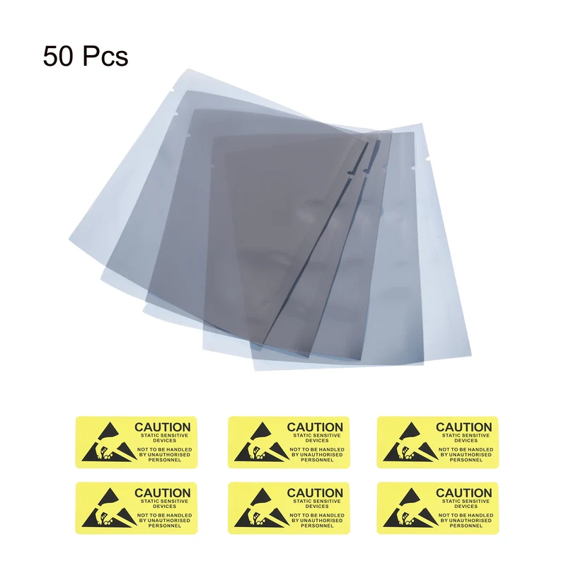 Anti Static Bags Shielding Bag 50pcs 4x4.7inch(10x12cm) Open Top with Labels