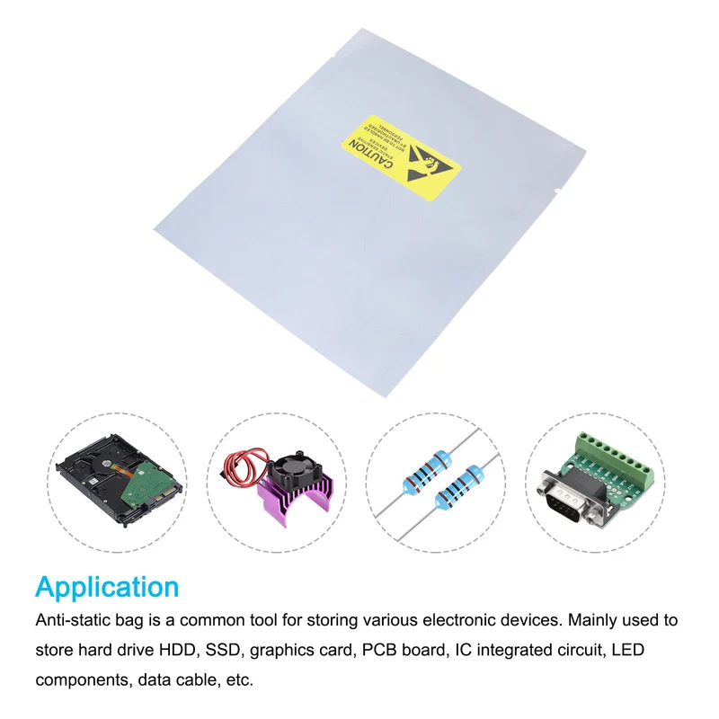 Anti Static Bags Shielding Bag 50pcs 4x4.7inch(10x12cm) Open Top with Labels