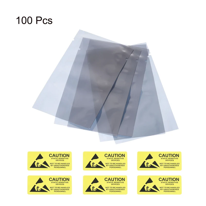 Anti Static Bags Shielding Bag 100pcs 3.5x5inch(9x13cm) Open Top with Labels