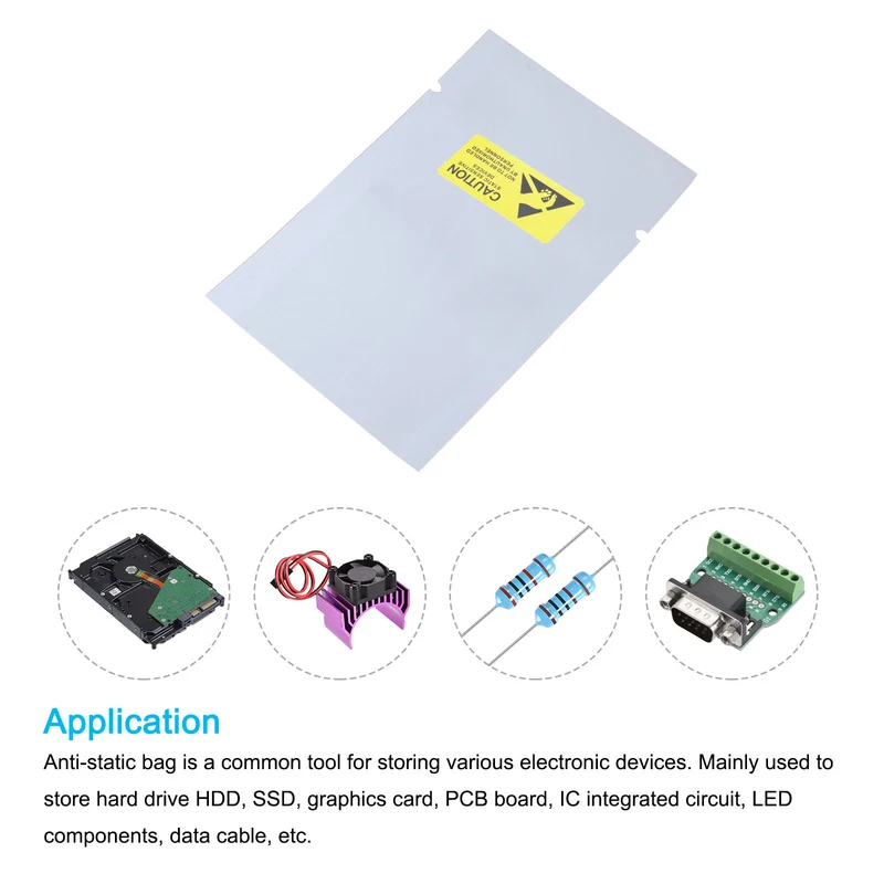 Anti Static Bags Shielding Bag 100pcs 3x4.7inch(8x12cm) Open Top with Labels